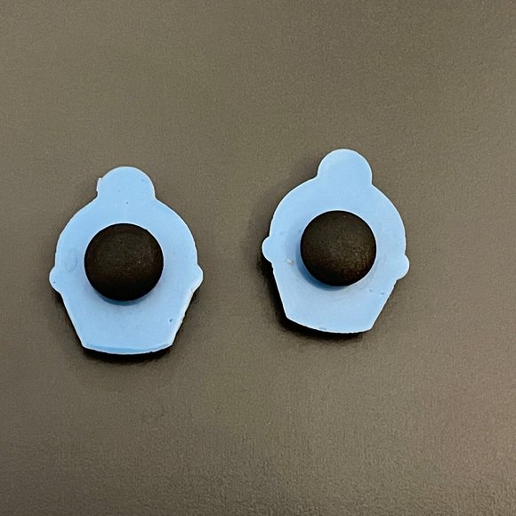 Cupcake Rhinestone Shoe Charms will fit in Clog type shoes with holes (Set of 2) - Picture 3 of 3